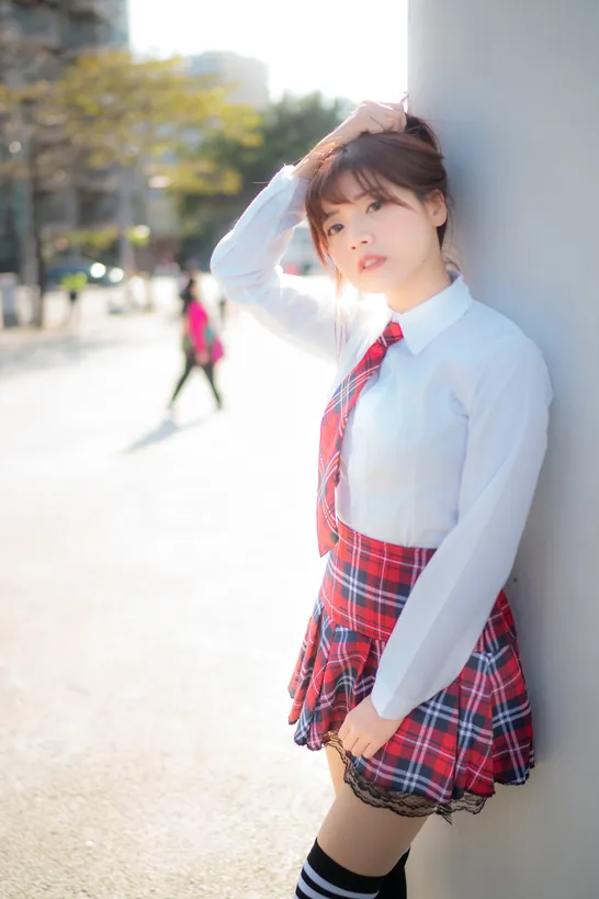 长腿美模 学生制服高跟-学姐图